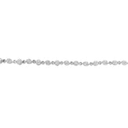 Bids.com .925 Sterling Silver 1.0 Cttw Diamond Swirl Beaded Link Bracelet (I-J Color, I3-Promo Clarity) - 7.25" Inches Bracelets