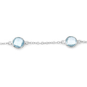 Bids.com 5.00 Carat Genuine Blue Topaz .925 Sterling Silver Bracelet Bracelets
