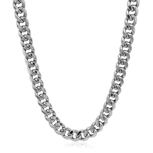 Bids.com 5.5mm 14k White Gold Miami Cuban Semi Solid Chain Necklaces