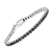 Bids.com 5.40 Carat Genuine Black Diamond .925 Sterling Silver Bracelet Bracelets