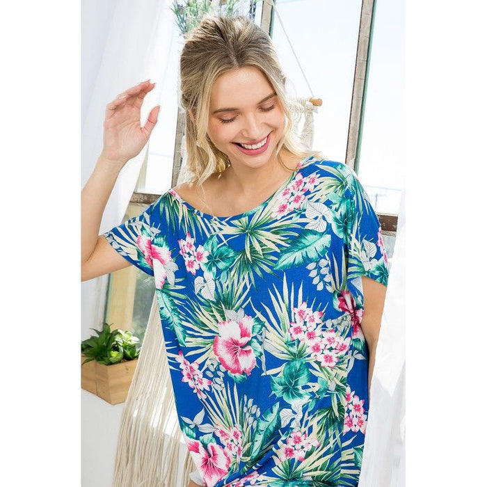 TROPICAL ONESHOULDER TOP