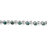 Bids.com 14K White Gold Round-Cut Blue Diamonds Bracelet (3.00 cttw, Blue Color, Clarity) Bracelets