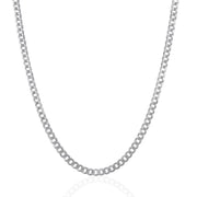 Bids.com 3.6mm 14k White Gold Solid Curb Chain Necklaces