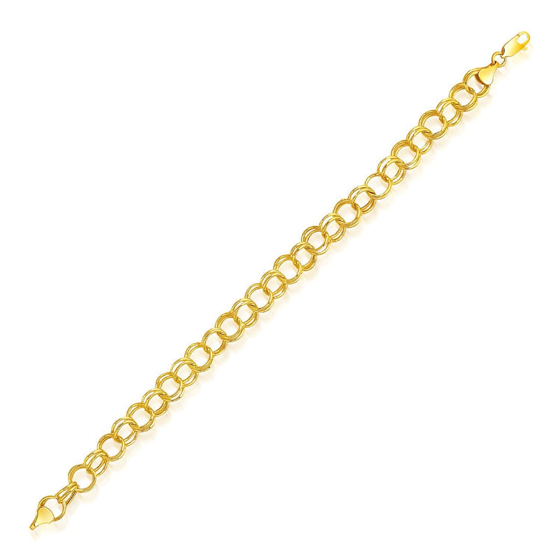 Bids.com 8.0 mm 14k Yellow Gold Lite Charm Bracelet Bracelets