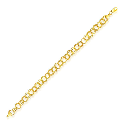 Bids.com 8.0 mm 14k Yellow Gold Lite Charm Bracelet Bracelets