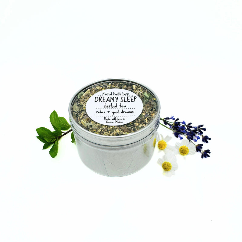 Rooted Earth Farm + Apothecary Dreamy Sleep Herbal Tea Tin Herbal Teas