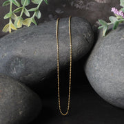 Bids.com 14k Yellow Gold Diamond-Cut Bead Chain 1.0mm Necklaces