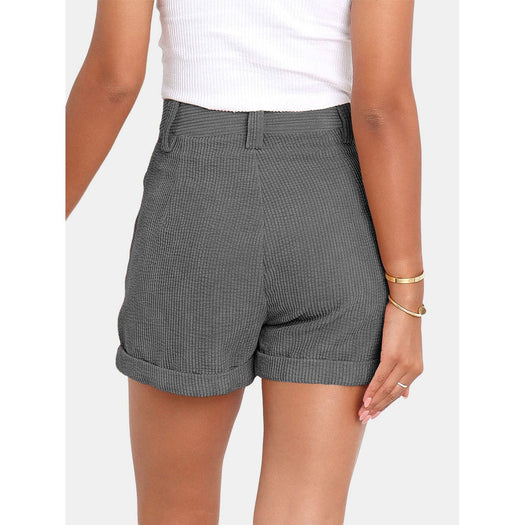 High Waist Shorts with Pockets