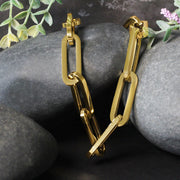 Bids.com 14k Yellow Gold Extra Wide Paperclip Chain Necklace Necklaces