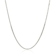 Bids.com 14k White Gold Octagonal Box Chain (1.00 mm) Necklaces