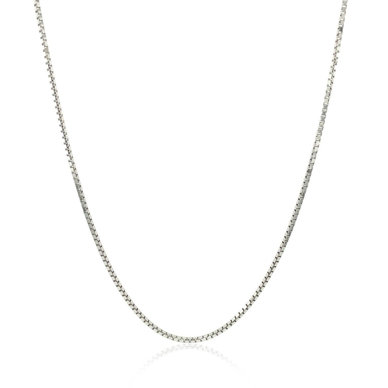 Bids.com 14k White Gold Octagonal Box Chain (1.00 mm) Necklaces