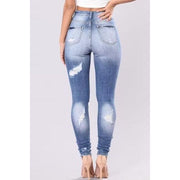 Mill's Beauty Supply Full Size Distressed Skinny Jeans