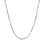 Bids.com Rhodium Plated 2.2mm Sterling Silver Sparkle Style Chain Necklaces