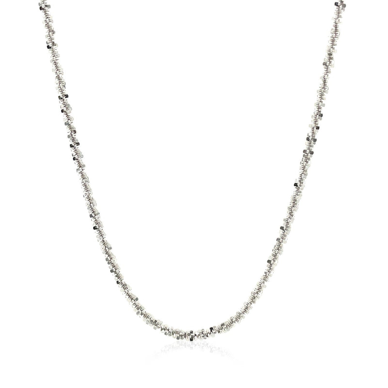 Bids.com Rhodium Plated 2.2mm Sterling Silver Sparkle Style Chain Necklaces