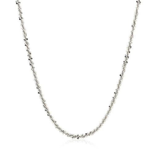 Bids.com Rhodium Plated 2.2mm Sterling Silver Sparkle Style Chain Necklaces