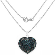 Bids.com 1.25 Carat Genuine Blue Diamond .925 Sterling Silver Pendant Pendants