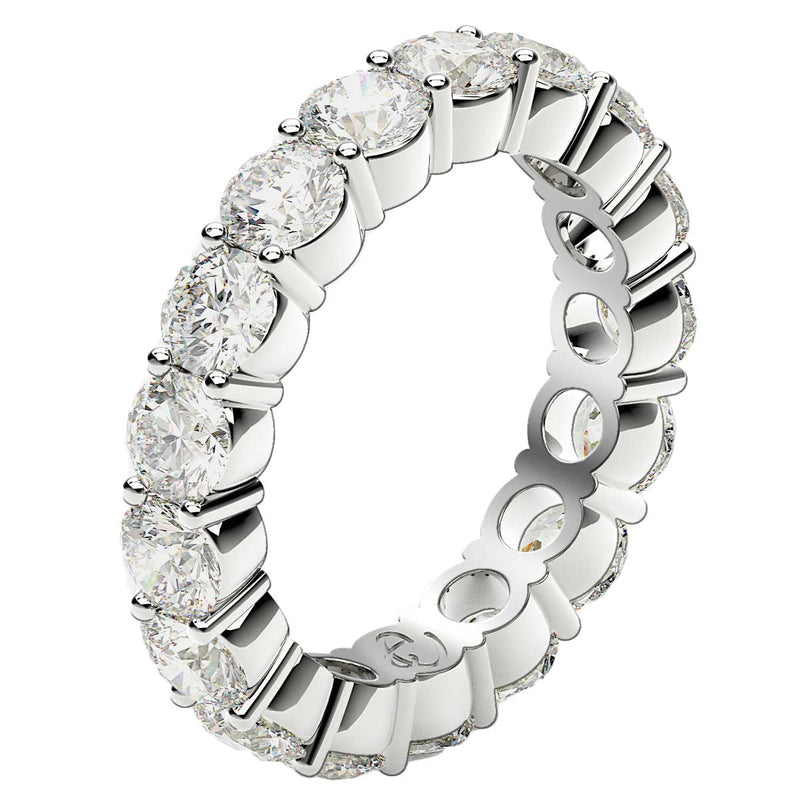 Bids.com Round Cut Lab Grown Diamond Eternity Ring in 14k White Gold (3 cttw FG/VS2) Rings