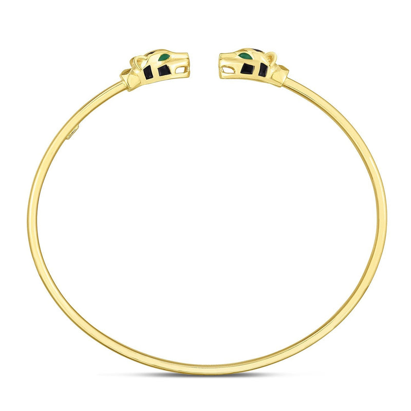 Bids.com 14k Yellow Gold Panther Bangle (3.00 mm) Bracelets