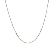 Bids.com 10k White Gold Adjustable Cable Chain 0.9mm Necklaces