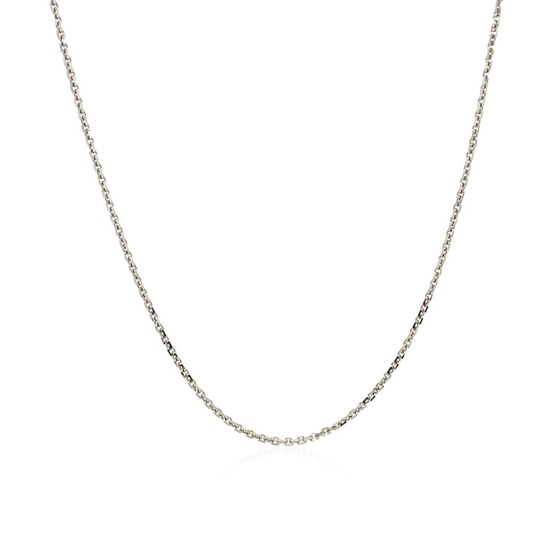 Bids.com 10k White Gold Adjustable Cable Chain 0.9mm Necklaces