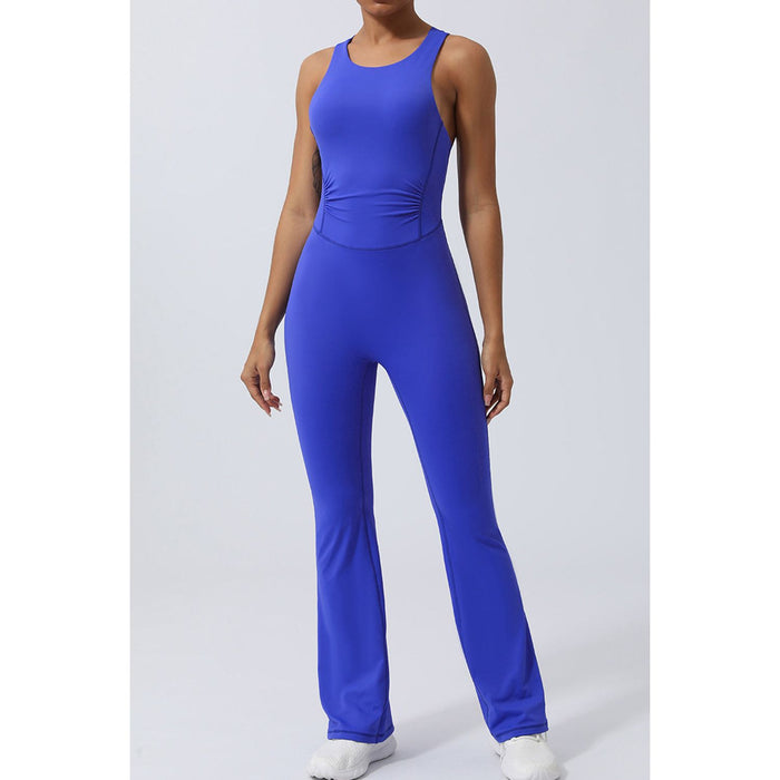 Crisscross Wide Strap Sleeveless Jumpsuit