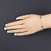 Bids.com 1.70 Carat Genuine Amethyst .925 Sterling Silver Bracelet Bracelets
