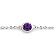 Bids.com 1.70 Carat Genuine Amethyst .925 Sterling Silver Bracelet Bracelets