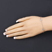 Bids.com 1.80 Carat Genuine Blue Topaz .925 Sterling Silver Bracelet Bracelets