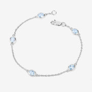 Bids.com 1.80 Carat Genuine Blue Topaz .925 Sterling Silver Bracelet Bracelets