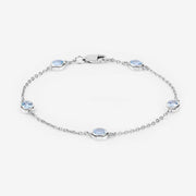 Bids.com 1.80 Carat Genuine Blue Topaz .925 Sterling Silver Bracelet Bracelets
