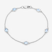 Bids.com 1.80 Carat Genuine Blue Topaz .925 Sterling Silver Bracelet Bracelets
