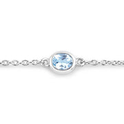 Bids.com 1.80 Carat Genuine Blue Topaz .925 Sterling Silver Bracelet Bracelets