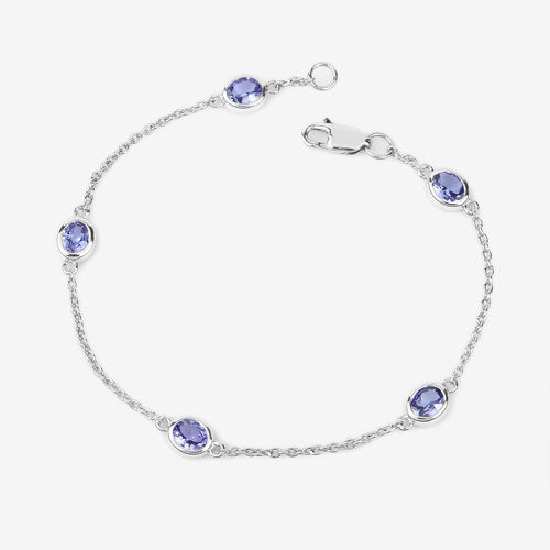 Bids.com 1.65 Carat Genuine Tanzanite .925 Sterling Silver Bracelet Bracelets