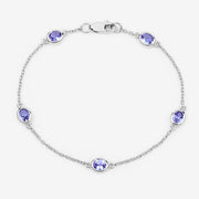 Bids.com 1.65 Carat Genuine Tanzanite .925 Sterling Silver Bracelet Bracelets