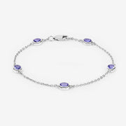 Bids.com 1.65 Carat Genuine Tanzanite .925 Sterling Silver Bracelet Bracelets