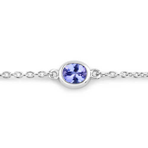 Bids.com 1.65 Carat Genuine Tanzanite .925 Sterling Silver Bracelet Bracelets