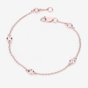 Bids.com 0.45 Carat Genuine Morganite .925 Sterling Silver Bracelet Bracelets