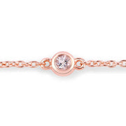Bids.com 0.45 Carat Genuine Morganite .925 Sterling Silver Bracelet Bracelets