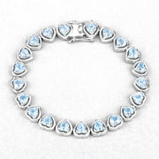 Bids.com 10.50 Carat Genuine Blue Topaz .925 Sterling Silver Bracelet Bracelets