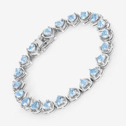 Bids.com 10.50 Carat Genuine Blue Topaz .925 Sterling Silver Bracelet Bracelets