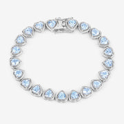 Bids.com 10.50 Carat Genuine Blue Topaz .925 Sterling Silver Bracelet Bracelets