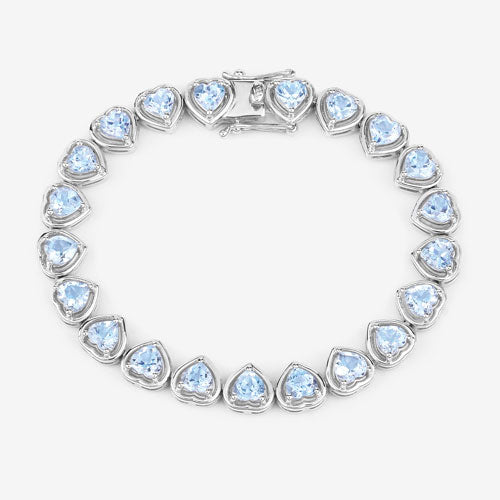 Bids.com 10.50 Carat Genuine Blue Topaz .925 Sterling Silver Bracelet Bracelets