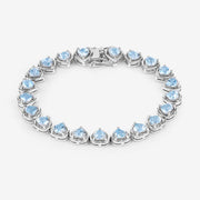 Bids.com 10.50 Carat Genuine Blue Topaz .925 Sterling Silver Bracelet Bracelets