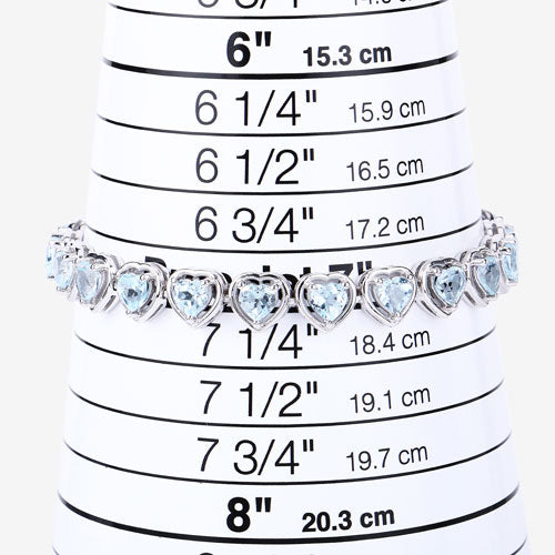 Bids.com 10.50 Carat Genuine Blue Topaz .925 Sterling Silver Bracelet Bracelets