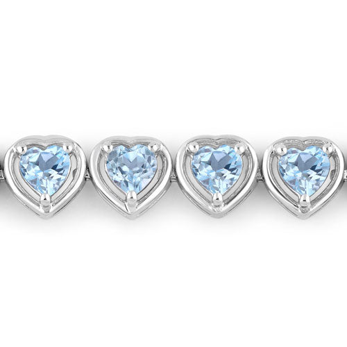 Bids.com 10.50 Carat Genuine Blue Topaz .925 Sterling Silver Bracelet Bracelets