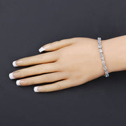 Bids.com 10.06 Carat Genuine Aquamarine .925 Sterling Silver Bracelet Bracelets