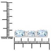 Bids.com 10.06 Carat Genuine Aquamarine .925 Sterling Silver Bracelet Bracelets