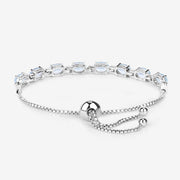 Bids.com 7.60 Carat Genuine Blue Topaz .925 Sterling Silver Bracelet Bracelets