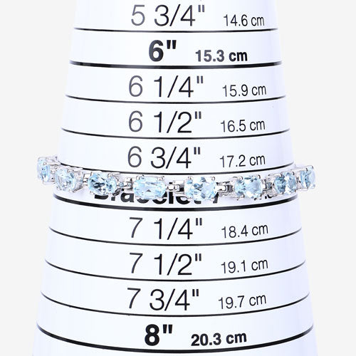 Bids.com 7.60 Carat Genuine Blue Topaz .925 Sterling Silver Bracelet Bracelets