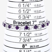 Bids.com 6.59 Carat Genuine Amethyst and White Diamond .925 Sterling Silver Bracelet Bracelets